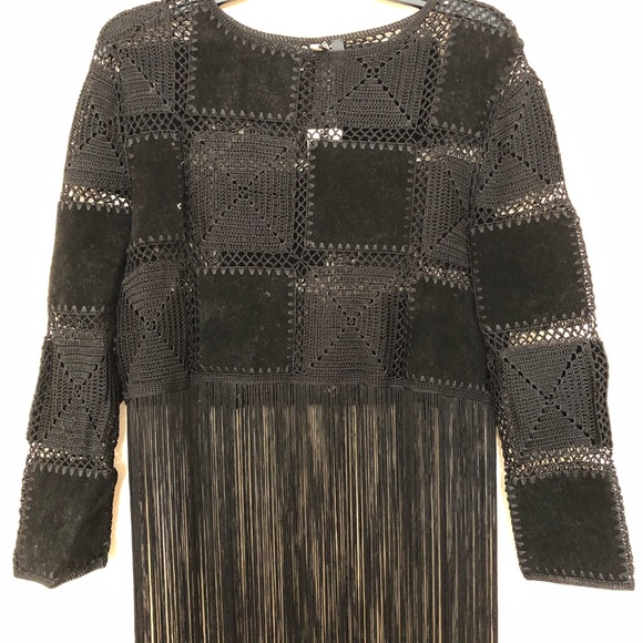 Topshop velvet bohemian fringe - Picture 3 of 5